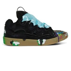 Lanvin Black and Multicolor Athletic Shoes
